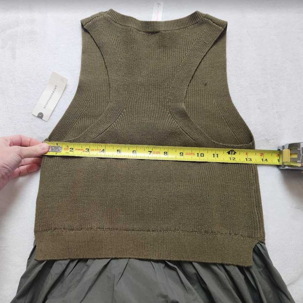 New S Anthropologie x Daily Practice Placid sweater dress in Moss Green - Picture 8 of 11